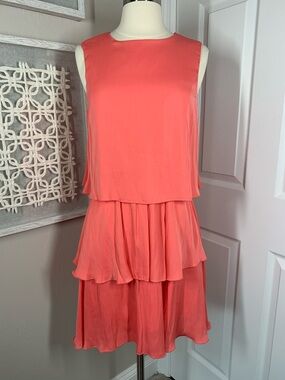 Sam Edelman coral tiered dress size 0